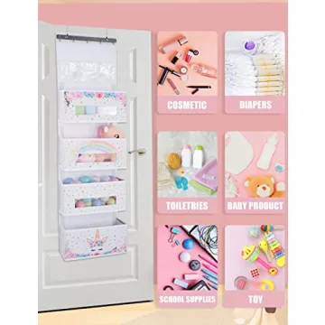 WERNNSAI Unicorn Over Door Organizer - Perfect for Kids Storage