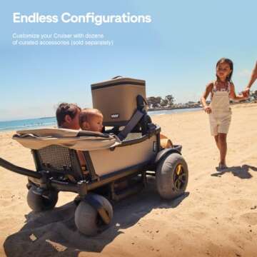 Veer All-Terrain Cruiser XL | Premium Off-Road Wagon Stroller for Babies, Toddlers, and Kids | Push/Pull/Push-Along Steering for Uneven Terrain | JPMA Certified | Lightweight and Collapsible | 4 Seats