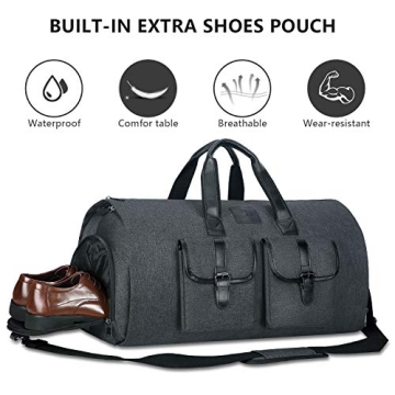 UNIQUEBELLA Large Duffel Suit Travel Bag with Shoe Pouch