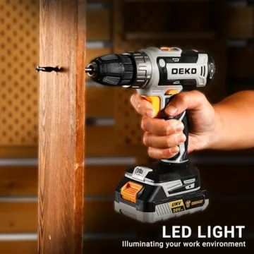 20V DEKO PRO Cordless Drill Set with Battery