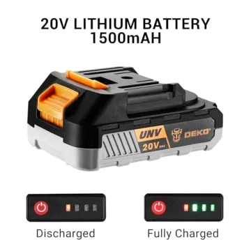 20V DEKO PRO Cordless Drill Set with Battery