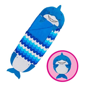 Happy Nappers Pillow & Sleepy Sack - Comfy, Cozy, Super Soft Shark Design for Kids