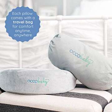 OCCObaby Pregnancy Wedge Pillow for Maternity | Memory Foam Pregnancy Pillow for Sleeping, Belly, Knees, Back and Legs | Maternity Wedge Pillow for Belly Support During Side Sleeping