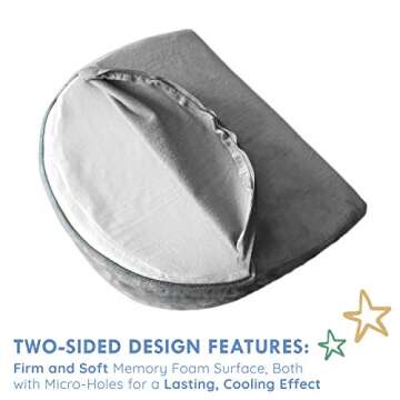 OCCObaby Pregnancy Wedge Pillow for Maternity | Memory Foam Pregnancy Pillow for Sleeping, Belly, Knees, Back and Legs | Maternity Wedge Pillow for Belly Support During Side Sleeping