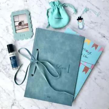 SIMPLY RSB Greeting Card Organizer Kit, Premium Vegan Leather, Transform Your Greeting Cards into a ...