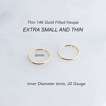 Gold Silver Hoop Earrings Cartilage Nose Septum Ear Helix Tragus Piercing Jewelry for Women Hypoalle...