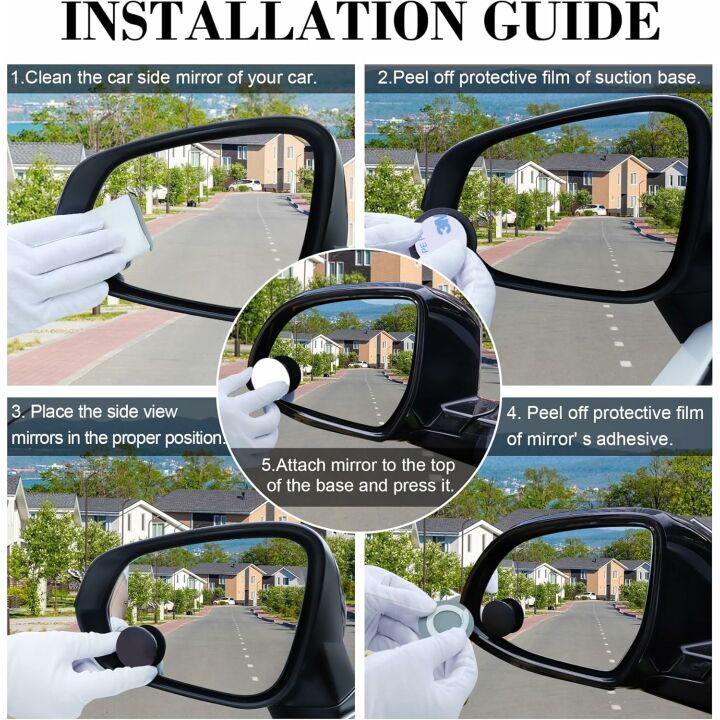 LivTee Blind Spot Mirrors - Pack of 2 for Vehicles