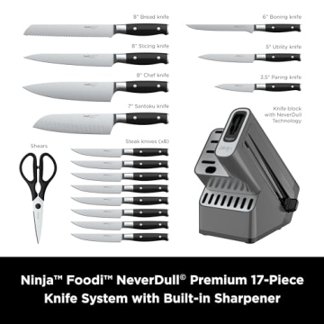 Ninja K32017 Foodi 17-Piece NeverDull Knife Block Set
