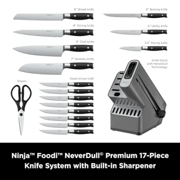 Ninja K32017 Foodi 17-Piece NeverDull Knife Block Set