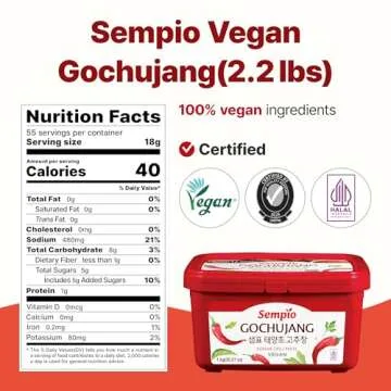 SEMPIO Vegan Gochujang – Mild Heat – Korean Traditional Fermented Condiment for Tteokbokki, Bibi...
