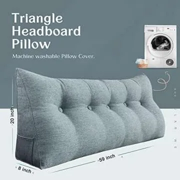 Comfortable Triangular Headboard Wedge Pillow for All Ages