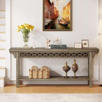 Tribesigns Elegant Farmhouse Console Table for Home