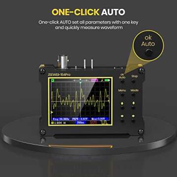 Mini Handheld Digital Oscilloscope, Support Persistence, PWM, 14 Type Measurement, 40MSa/s Sampling ...