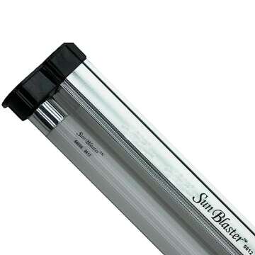 SunBlaster T5HO 2 Feet 24 Watts, 6400 Kelvin Grow Light Lamp Ballast Fixture with NanoTech Reflector for Indoor Home Gardens and Plants