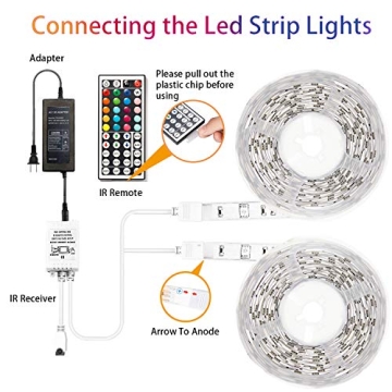 dalattin 65.6ft RGB LED Strip Lights for Home Decor
