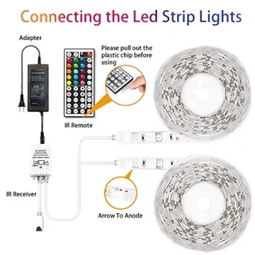 dalattin 65.6ft RGB LED Strip Lights for Home Decor
