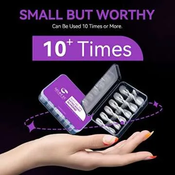 Gelike ec EXTRA Short Almond Nail Tips: 120PCS Soft Gel Tips for Full Cover Gel X Nail Tips Pre Etched - PMMA Resin Clear False Nails 12 Sizes for Girls