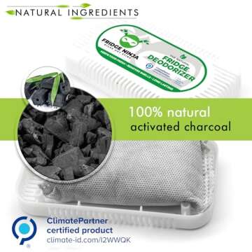 Fridge Ninja Activated Charcoal Deodorizer - Odor Remover