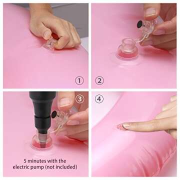 MoKo Inflatable Pool Floats for Adults, Clearance Bachelorette Party Decorations Heart Shaped Swim Ring Summer Swimming Tube Water Fun Beach Wedding Pool Toys Swimming Circle, Rose Gold