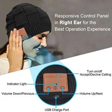 Bluetooth Beanie Hat Headphones Unique Tech Gifts Stocking Stuffer