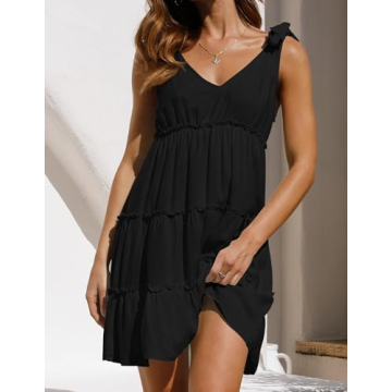 ZESICA Women's Summer Mini Dress for Stylish Comfort