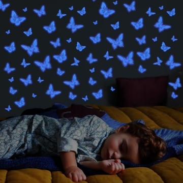 Glow in The Dark 3D Butterfly Stickers - 24 Pcs