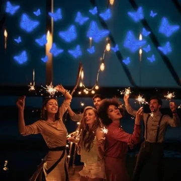 Glow in The Dark 3D Butterfly Stickers - 24 Pcs