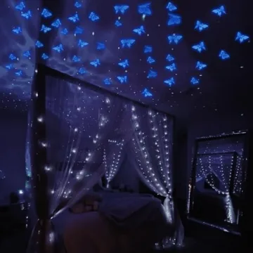 Glow in The Dark 3D Butterfly Stickers - 24 Pcs