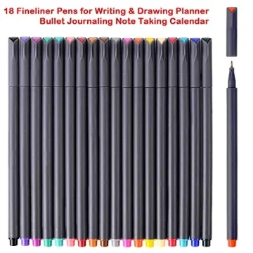 iBayam Colored Pens for Bullet Journaling - 18-Pack