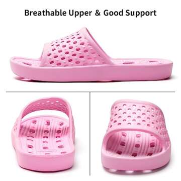 Non-Slip Shower Shoes for Men and Women - Comfortable Slippers