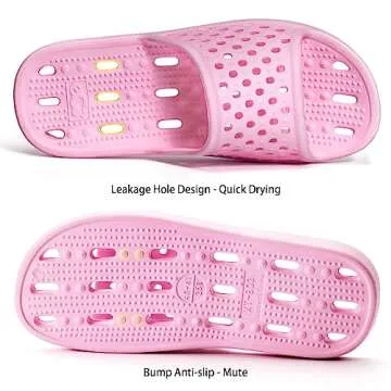 Non-Slip Shower Shoes for Men and Women - Comfortable Slippers