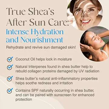 True Shea - Moisturizing African Whipped Shea Butter, Vanilla, All-Natural Skincare Must-Have, Made from Unrefined Raw Shea Butter Enriched with Sunflower & Coconut Oil for Skin, No Parabens, 8 oz