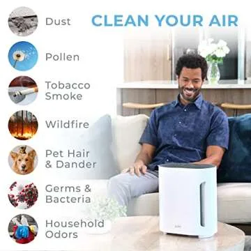 Pure Enrichment PureZone Air Purifier for Bedroom & Living Room, 4-Stage Filtration & UV-C Light, H1...