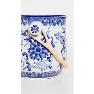 Two's Company Inc Canton Collection Wine Bucket, White, One Size