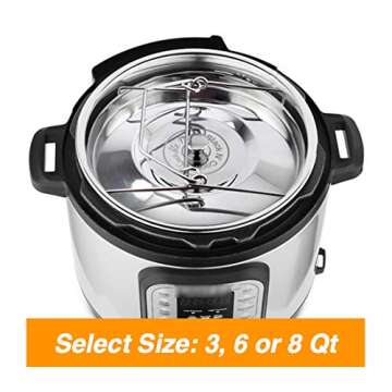 Stackable Steamer Insert Pans - 6 Qt Pressure Cooker Accessories - Instant Pot Steamer Basket - Instant Pot Insert Pans, Pot in Pot for Instant Pot with Sling - Stackable Pans - Instapot Accessories