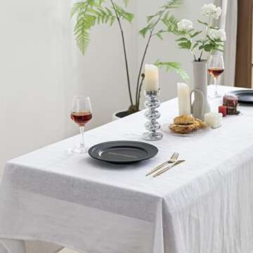 EVERLY 100% Pure Linen Tablecloth for Events and Dining