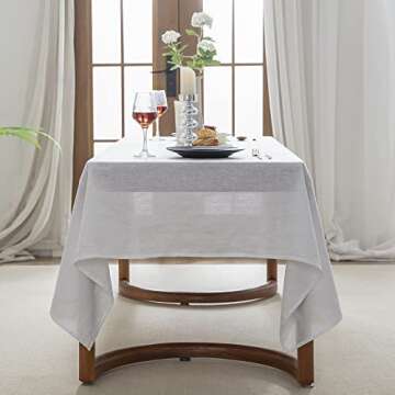 EVERLY 100% Pure Linen Tablecloth for Events and Dining