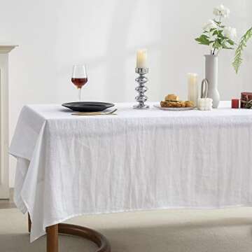EVERLY 100% Pure Linen Tablecloth for Events and Dining