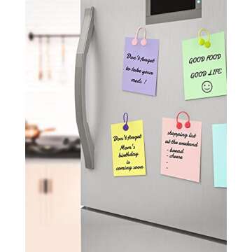 Magnetic Cable Ties 10 PCS Reusable Cable Organizers Earbuds Cords USB Cable Manager Keeper Wrap Ties Straps Bookmark Clips Whiteboard Noticeboard Fridge Magnets for Office, School, Home Organization