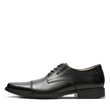 Clarks Men's Tilden Cap Oxford - Black Leather - Size 9.5 M US