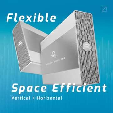 OWC Mercury Elite Pro 6TB External Hard Drive Enclosure for 3.5 Inch SATA Drives, USB 3.2 and USB-A/USB-C Thunderbolt Connection, Professional Plug n Play HDD Enclosure with Power Adapter