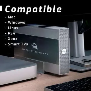 OWC Mercury Elite Pro 6TB External Hard Drive Enclosure for 3.5 Inch SATA Drives, USB 3.2 and USB-A/USB-C Thunderbolt Connection, Professional Plug n Play HDD Enclosure with Power Adapter