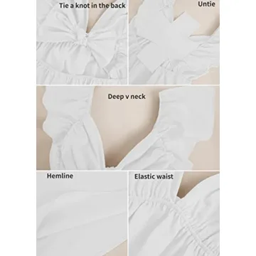 Teurkia Women's Summer Dress Deep V Neck A-Line Beach