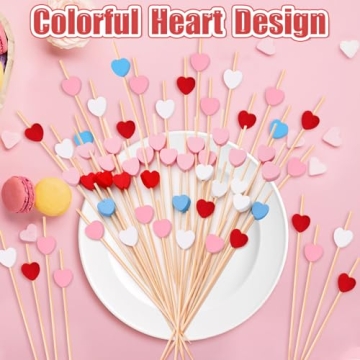 Heart-Shaped Cocktail Picks - 110 Pcs for Celebrations