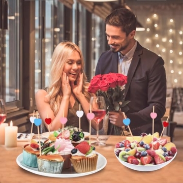 Heart-Shaped Cocktail Picks - 110 Pcs for Celebrations