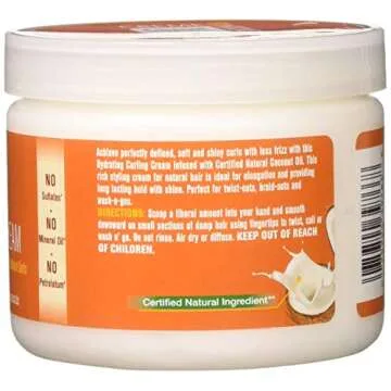 Creme of Nature Hydrating Curling Cream, Coconut Milk Detangling and Conditioning Formula for Normal Hair, 11.5 Oz