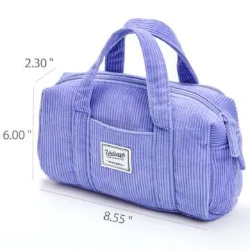 SPACEMATE Large Pencil Case Durable Corduroy Bag for School