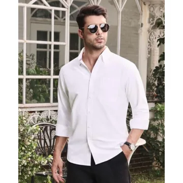 White Oxford Shirt for Men – Regular Fit, Long Sleeve