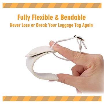 Leather Smart Luggage Tags for Travel - Set of 2