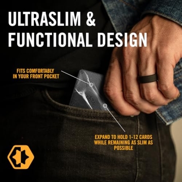 Ridge Wallets for Men - Slim Minimalist Wallet For Men, Front Pocket Wallets for Men, RFID Wallet For Men - Card Holder Wallet (Half Dome)